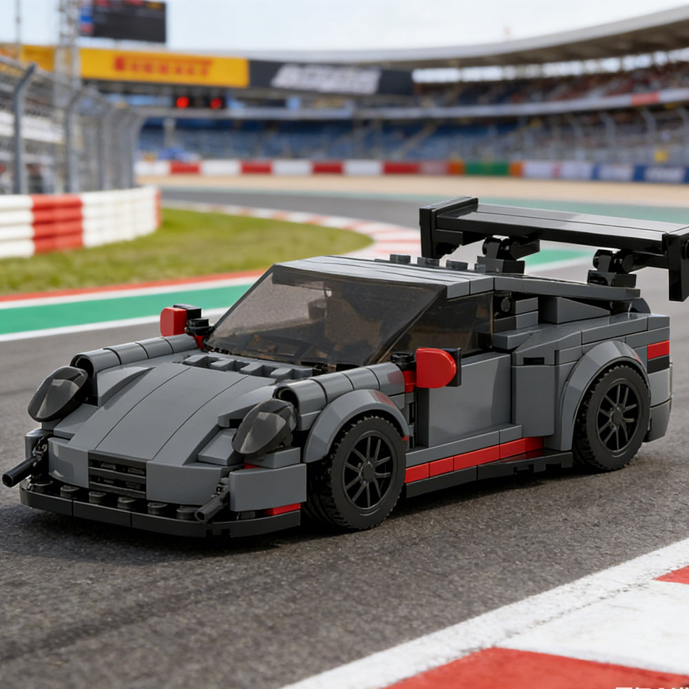 374PCS Gray Sports Car  Building Blocks,Speed Champions Cars Blocks Building Sets Toys