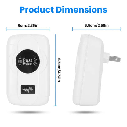 6-Pack Ultrasonic Insect Repellent - Dual Sound-Wave Tech, 3-Mode Switch, 32 - 120kHz Frequencies, Ideal For Full Home Coverage, Safe For Home With Kids - Plug-in Indoor Bug & Rodent Repeller